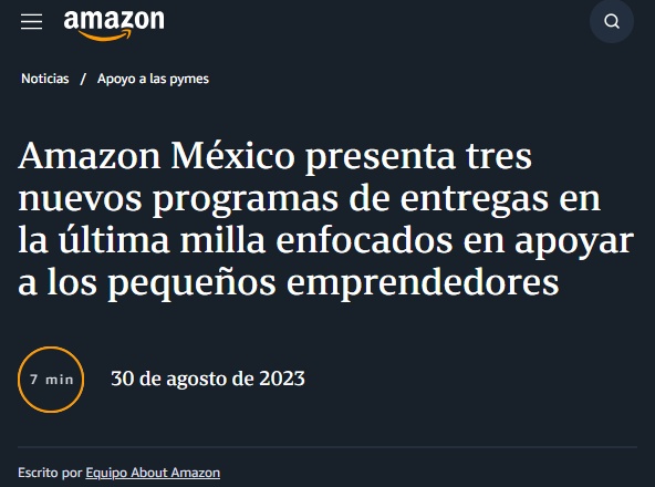 亚马逊墨西哥推出三项配送计划 重点支持小企业家